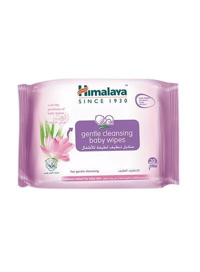 Himalaya Gentle Cleansing Baby Wipes, 20 Count –  Free From Parabens, Soap And Alcohol