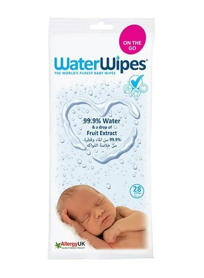 WaterWipes Original Baby Wipes For Rashes or Skin Allergies, 28 Count