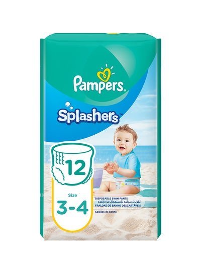Pampers Splashers Swimming Pants, Size 3-4, 6-12 Kg, Carry Pack, 12 Count