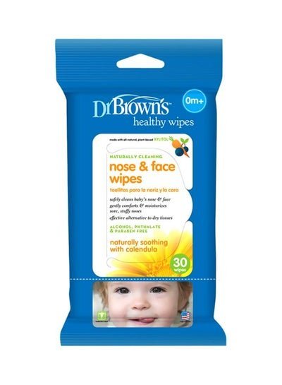 Dr. Brown’s Pack Of 30 Nose And Face Wipes