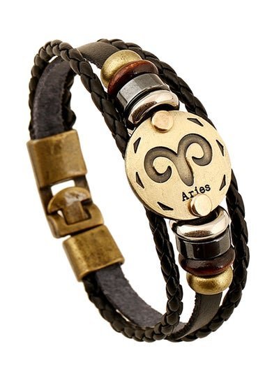 Generic Aries Design Multi Strand Leather Bracelet