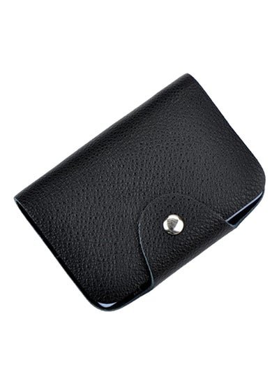 Generic Business Card Holder Synthetic Leather Card Case With 26 Card Slots Black