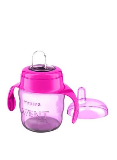 PHILIPS AVENT Classic Baby Training Soft Silicone Sippy Cup, 6+Months, 200 ml – Purple/Pink