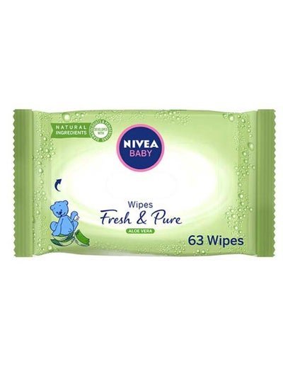 NIVEA 63-Piece Fresh & Pure Baby Wipes