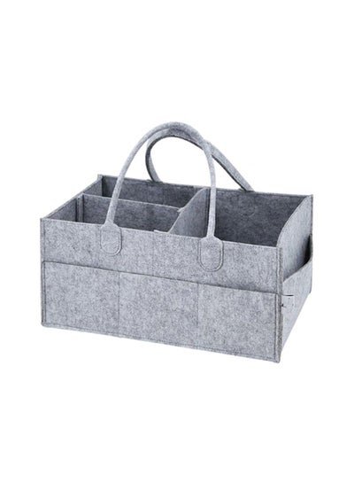 Generic Baby Diaper Changing Organizer Basket Nursery Diapers Table Caddy Bag – Grey