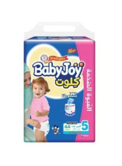 BabyJoy Culotte, Size 5 Junior, 12 to 18 kg, Mega Pack, 44 Diapers
