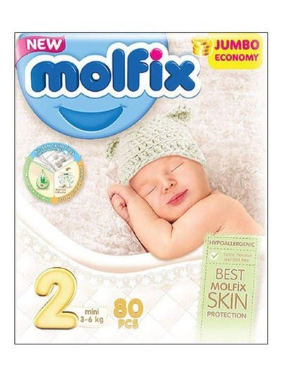 Molfix 3D Technology Mini Diapers, Size 2 (3-6 Kg) Jumbo Pack