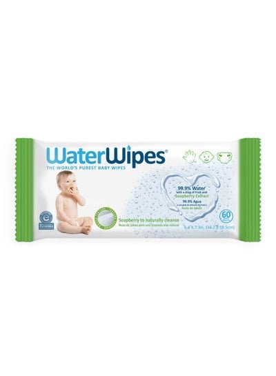 WaterWipes 60-Piece Free Extra Sensitive Soapberry Baby Wipes Without Alcohol