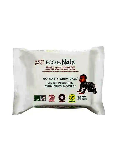 Naty 100% Eco Fragrance-free Natural Baby Wipes, 20 Counts