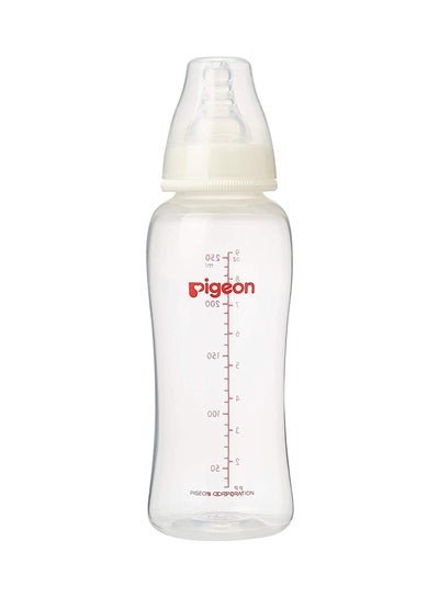 pigeon Streamline Slim-Neck Feeding Bottle, 250 mL – Clear/White