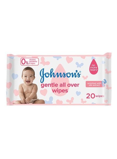 Johnson’s Baby Wipes – Gentle All Over, Pack of 20 wipes