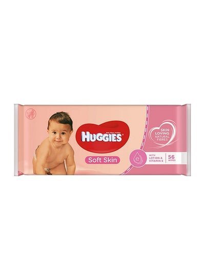 HUGGIES Baby Wipes Soft Skin – 56 Wipes