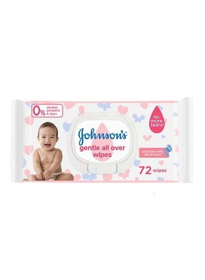 Johnson’s Baby Wipes – Gentle All Over, Pack of 72 wipes