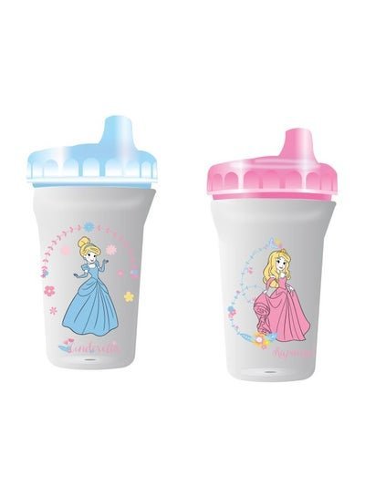True Care 2-Piece Disney Princess Printed Sippy Cup Set,300 ml- Assorted