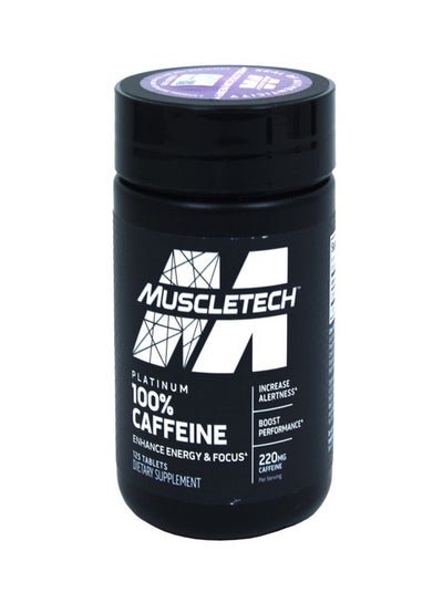 MuscleTech Platinum 100% Caffeine Dietary Supplement 220 mg – 125 Tablets