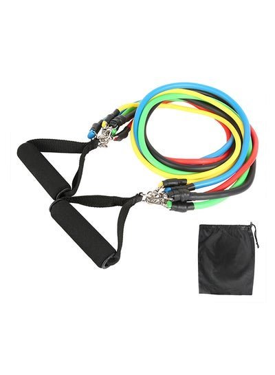 Athletiq 11-Piece Fitness Pull Rope Resistance Bands Set