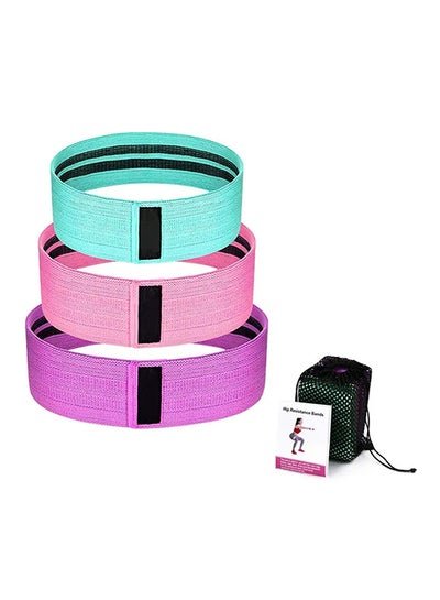 Rock Pow 3-Piece Anti Slip Elastic Sports Fitness Bands For Legs And Butt 66X8cm