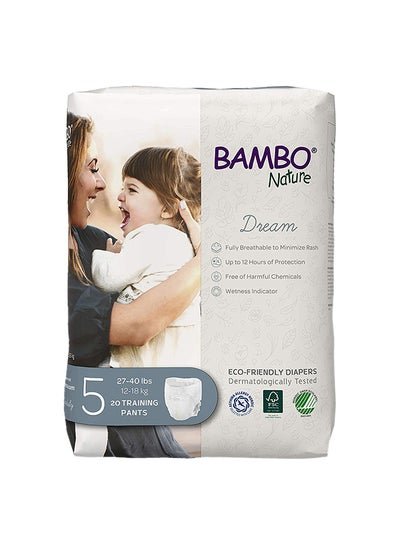 BAMBO NATURE Eco-Friendly Diapers Pants, Size 5, 12-18kg,20 Pants