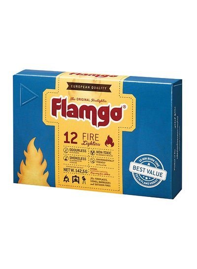 FLAMGO 12-Piece Fire Lighter Cubes Set 142.5g