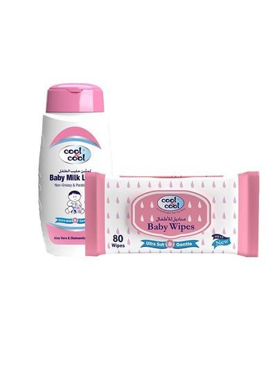 cool & cool Baby Wipes 80’s And Baby Lotion 100ml