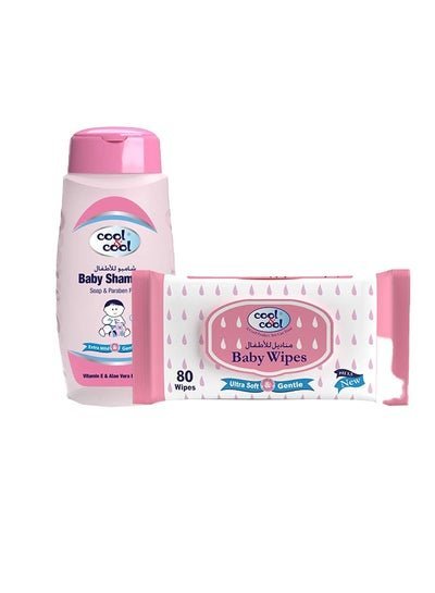 cool & cool Baby Wipes 80 Baby Shampoo 100ml