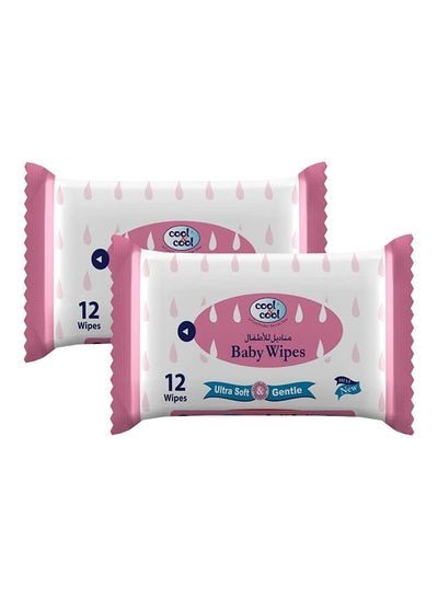 cool & cool Baby Wipes 12’s- Pack Of 2