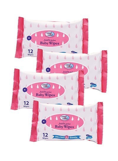 cool & cool Baby Wipes Ultra Soft & Gentle 12’S Pack of 4