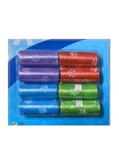 Generic Pack Of 8 Disposable Diaper Bag Refill Rolls Safe And Odour Control – Multicolour