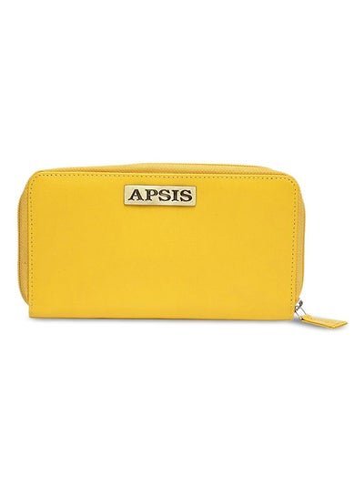 APSIS Stylish Comfortable Logo Detail Wallet For Women AP_WLT_W2_Yellow