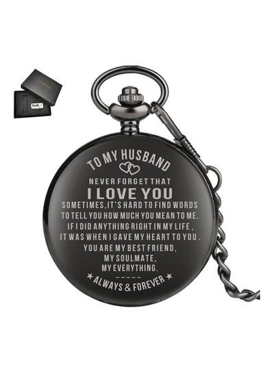 YASH I Love You Husband Always and Forever Quartz Pocket Watch