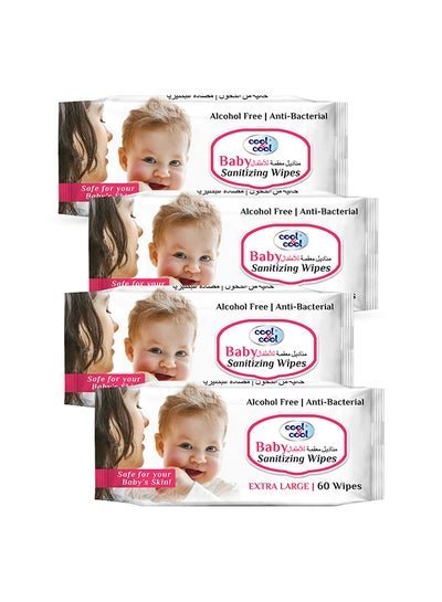 cool & cool Sanitizing Wipes – 60 Counts