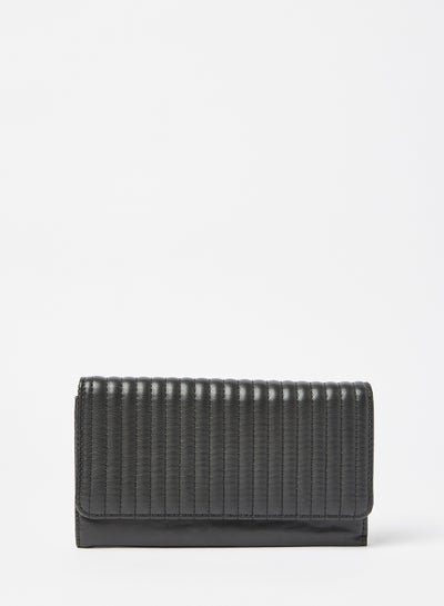 PIECES Quilted Wallet Black