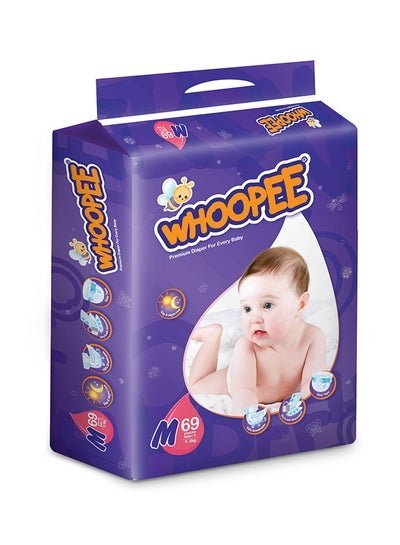 Whoopee Baby Diapers Medium, 5 – 8kg, 69 Piece
