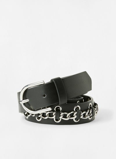 ONLY Chain Linked Belt Black