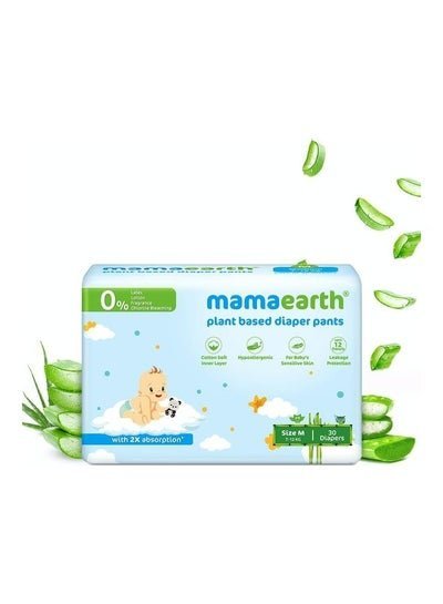 Mamaearth Plant-Based Diaper Pants, Size M, 7-12 Kg, 30 Diapers