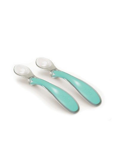 Nuvita 2 Piece Easy Eating Plastic Spoon And Fork – Blue