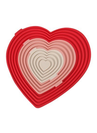 XIMI VOGUE Multi-Purpose Loving-Heart Shape Heat-Resistant Pot Mat Red 85g