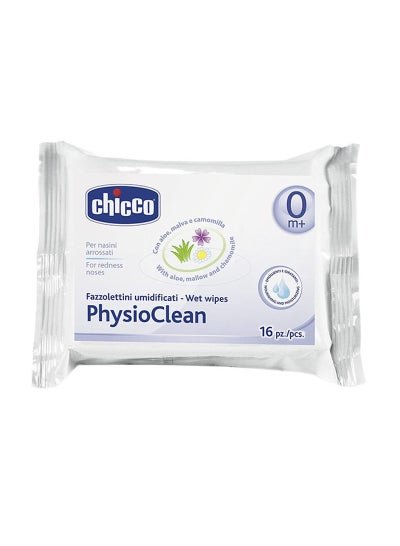 Chicco Physio Clean Wet Wipes, 16 Wipes