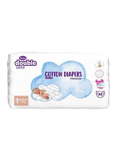 Violeta Air Dry Premium Cotton Newborn 1 Size, 44 Baby Diaper – 20-Piece Water Wipes