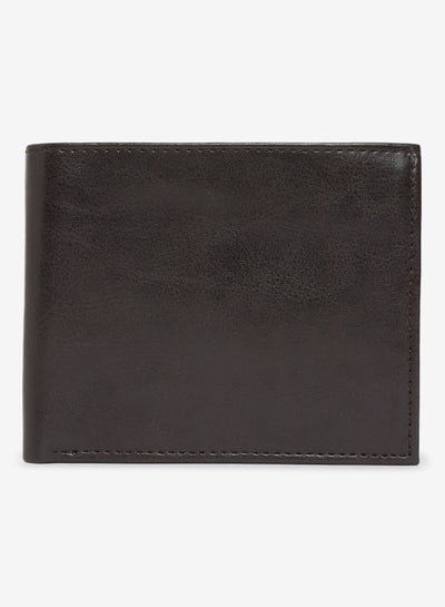 QUWA Bi-Fold Casual Mens PU wallet Brown