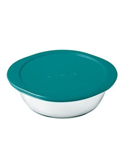 PYREX Round Dish With Lid Clear/Green 26cm