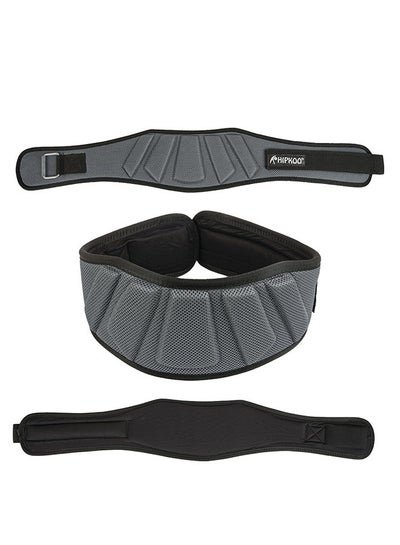 HIPKOO 6 Inches Extreme Grid Design Gym Belt Adjustable Large Size – 36 To 40 Inch