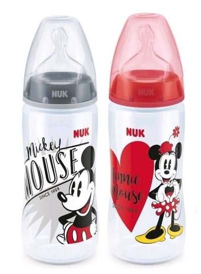 NUK NUK FIRST CHOICE PLUS MICKEY MOUSE BABY BOTTLE 300ML-ASSORTED