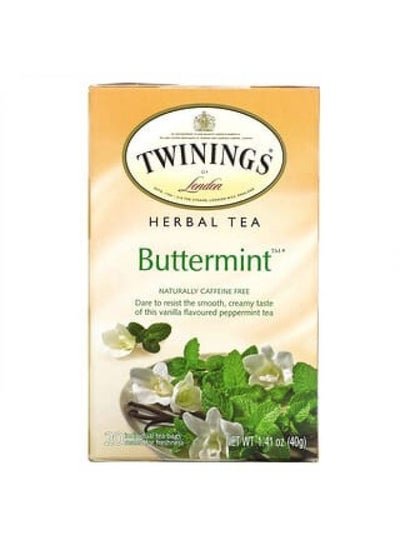 Twinings Twinings, Herbal Tea, Buttermint, Caffeine Free, 20  Individual Tea Bags, 1.41 oz (40 g)