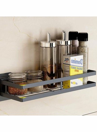 HomarKet Wall Mounted Seasoning Shelf Spice Rack Organizer For Kitchen,Multiple sizes and combinations Hanging Shelf for Spice Jars with 3 Hooks 304 stainless steel No Drilling (7.87 inches length)