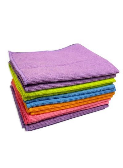 Generic 12-Piece Microfiber Cleaning Cloth Set Multicolor