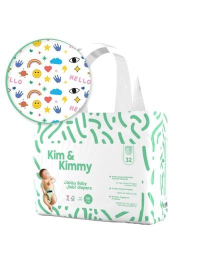 Kim & Kimmy Kim & Kimmy – New Born Diapers, up to 5kg, qty 32 – Funny Icons