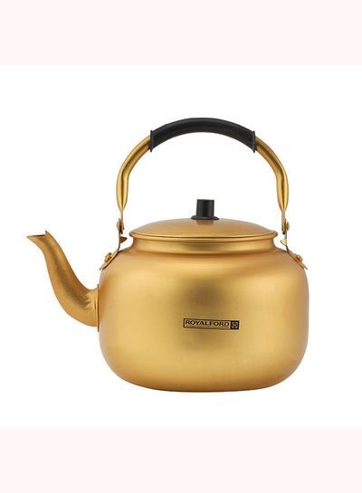 Royalford Royalford 6.0L Golden-Finish Aluminum Tea Kettle- RF10770| Rust and Corrosion Resistant Body with Comfortable and Anti-Scald Handle| Induction Compatible| Perfect for Indoor and Outdoor Use| Golden