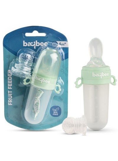 BAYBEE 2 In 1 Silicone Fruit Feeder For Baby Infant, 4+ Months Green
