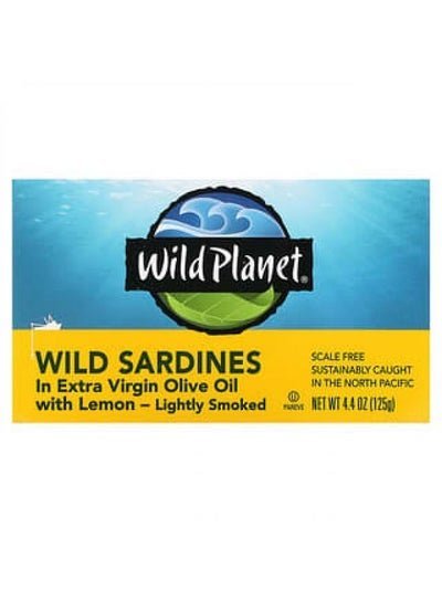 Wild Planet Wild Planet, Wild Sardines In Extra Virgin Olive Oil with Lemon, 4.4 oz (125 g)